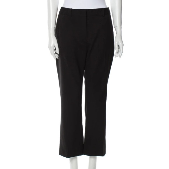 New ALTUZARRA Wool High Rise Cropped Pant in Black Size 40 FR / 8 US - Picture 1 of 11